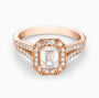 0.70Ct. Emerald Cut Diamond, with 0.82Ct. Diamonds setting