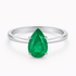 1.46Ct. Pear shape Emerald stone set in 14K Gold Ring