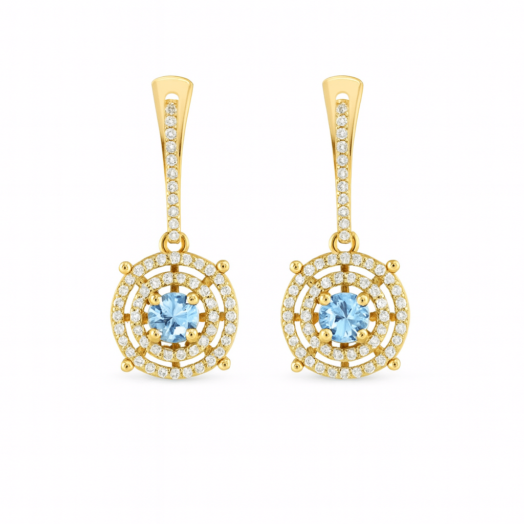 Diamond and Gem Stone Earrings