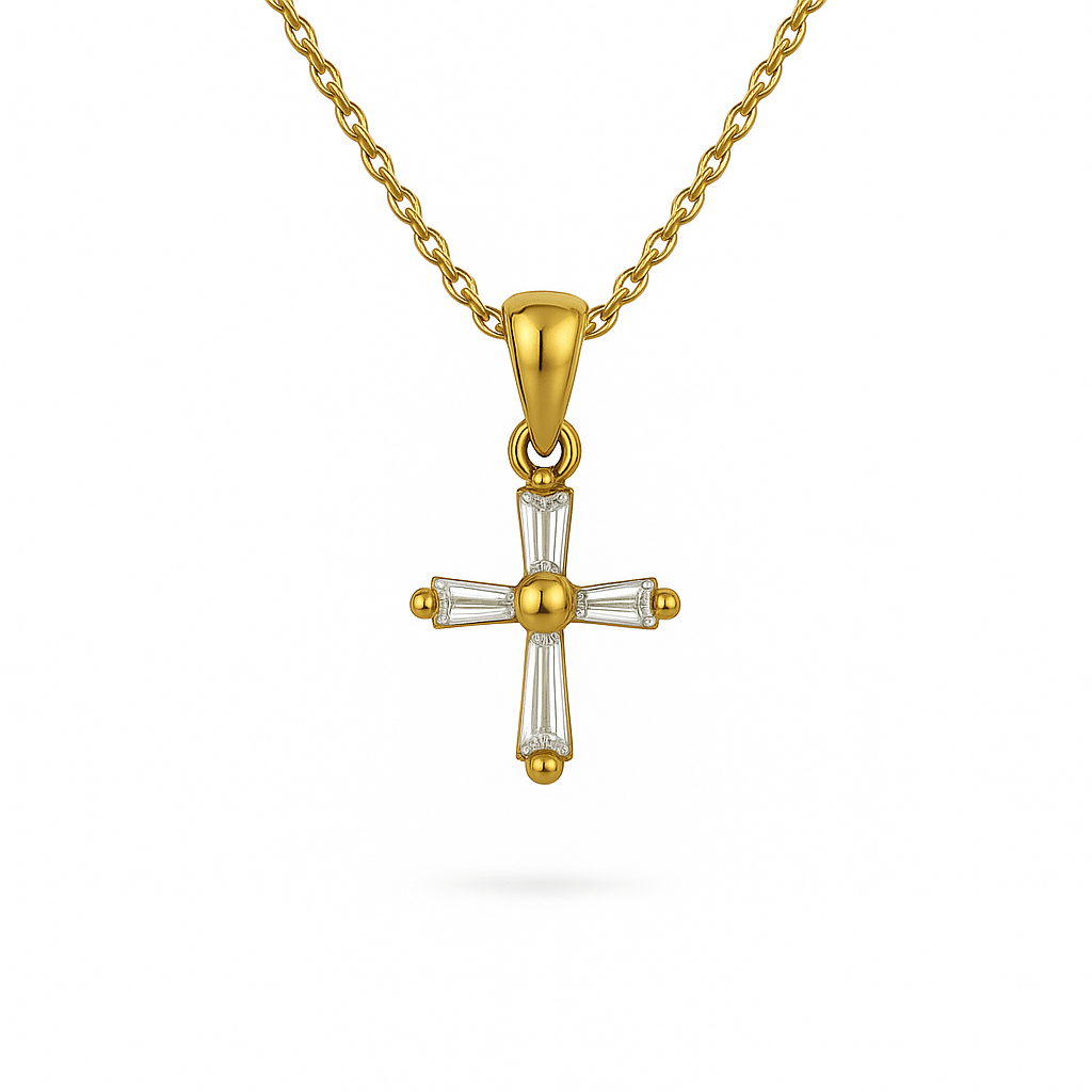Diamond Cross Baguette