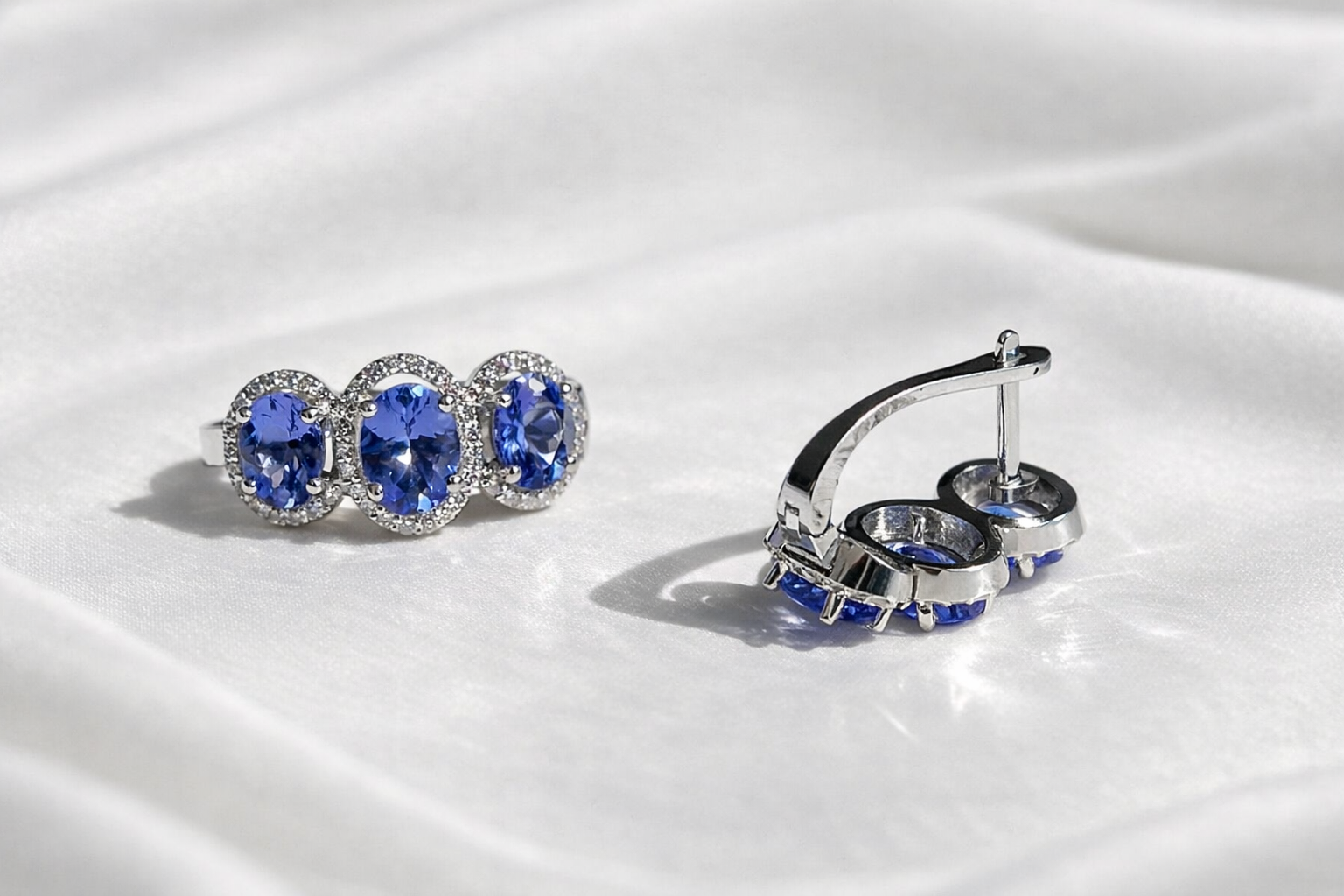 Diamond and Gem Stone Earrings