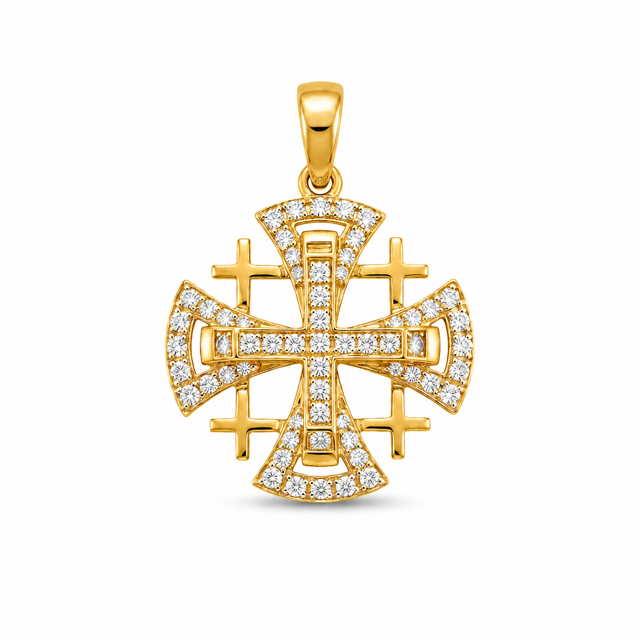 Jerusalem Cross Diamond Pendant