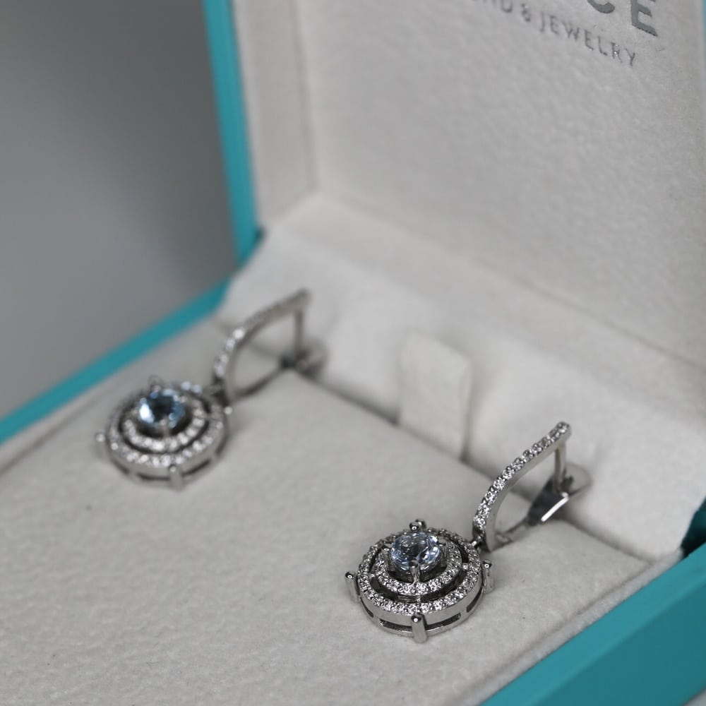 Diamond and Gem Stone Earrings