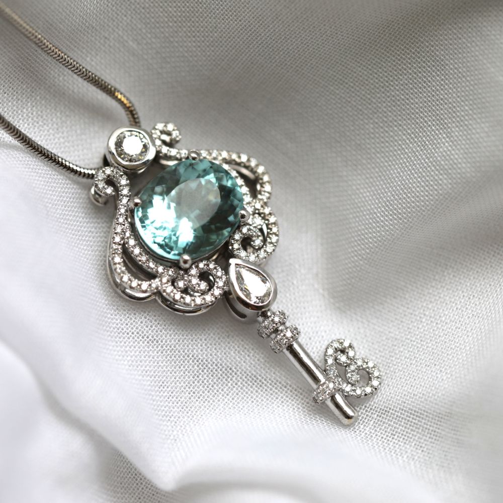Diamond and Gem Stone Pendant
