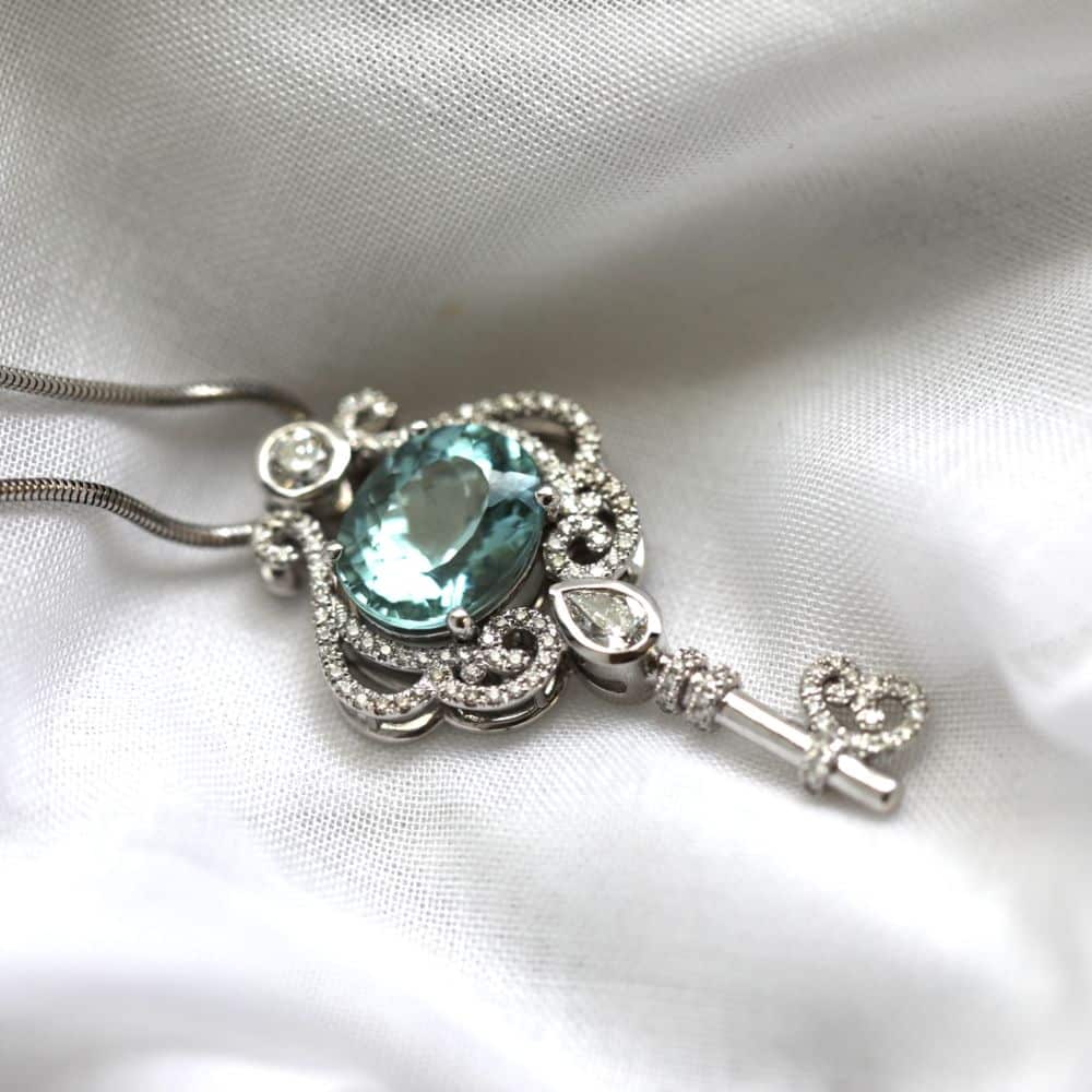 Diamond and Gem Stone Pendant