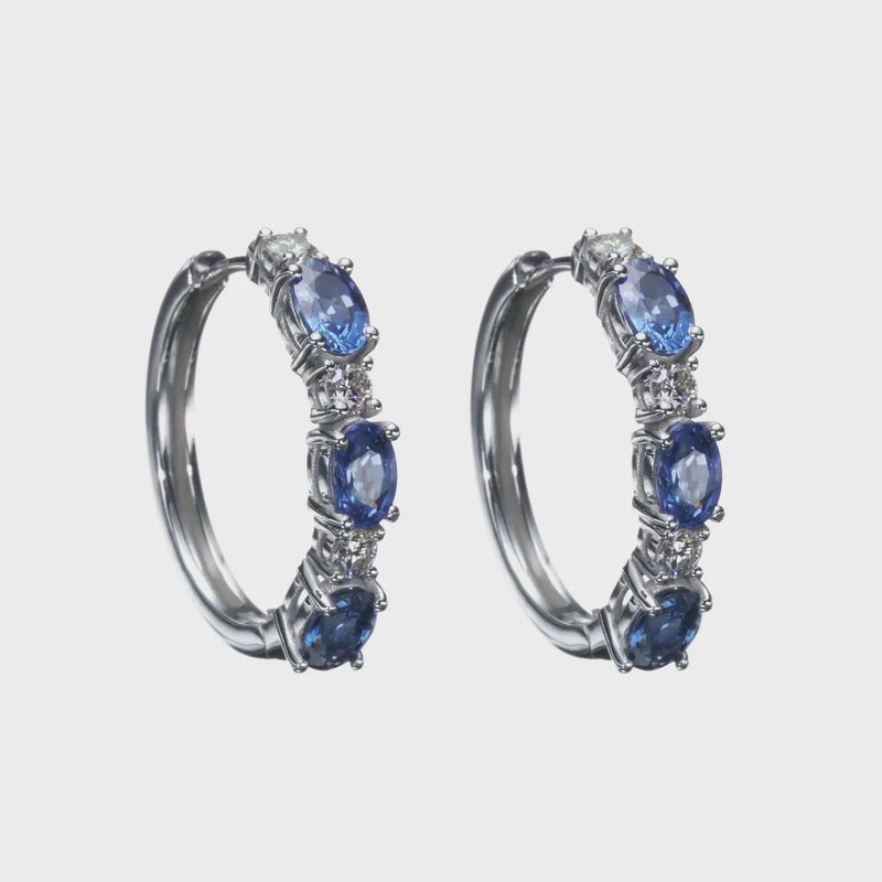 Diamond and Gem Stone Earrings