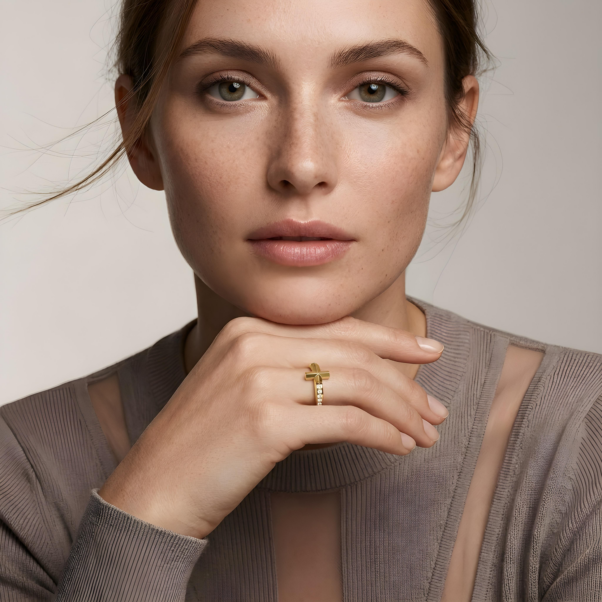 Diamond Cross Ring