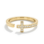 Open cross Diamond Ring