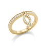 Diamond Fish Charm Ring