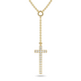 Diamond Drop Cross Necklace