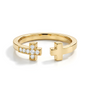 Two crosses Diamond Ring