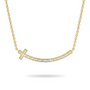 Diamond Cross Bar Necklace