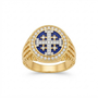 Diamond Jerusalem Cross Ring