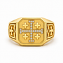 Diamond Jerusalem Cross Ring