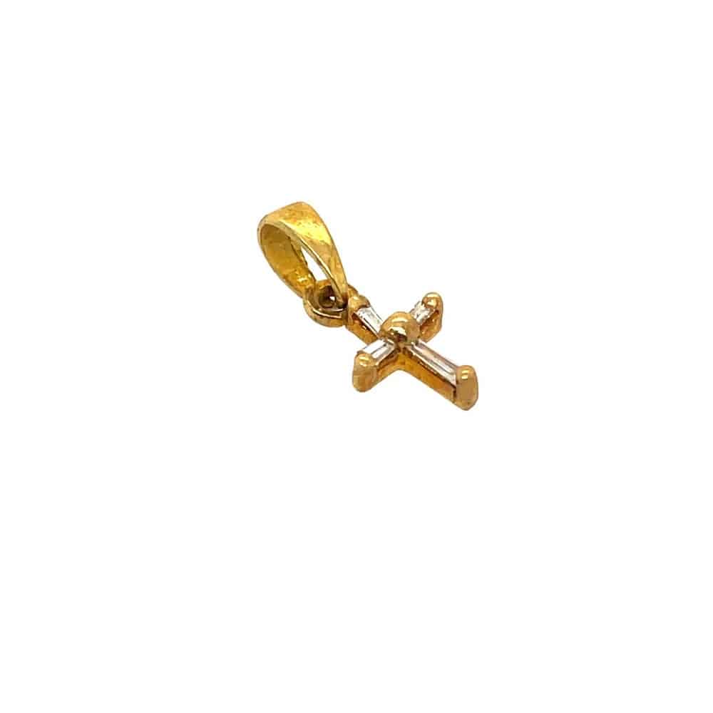 Diamond Cross Baguette
