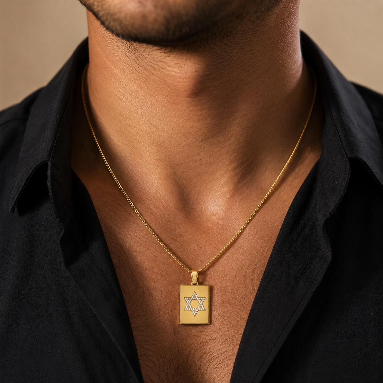 Diamond Star of David Pendant
