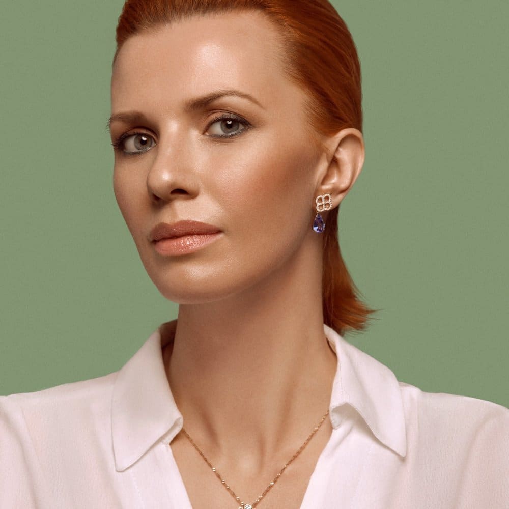 Diamond and Gem Stone Earrings